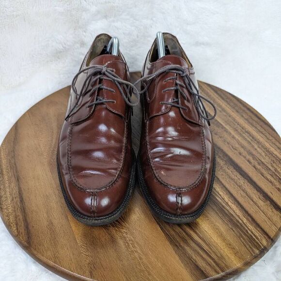 Johnston And Murphy Sheepskin Signature Series Brown Wine Mens Shoes Size 11 - Picture 2 of 11